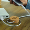 Bamboo Retractable Charging Cables Feature